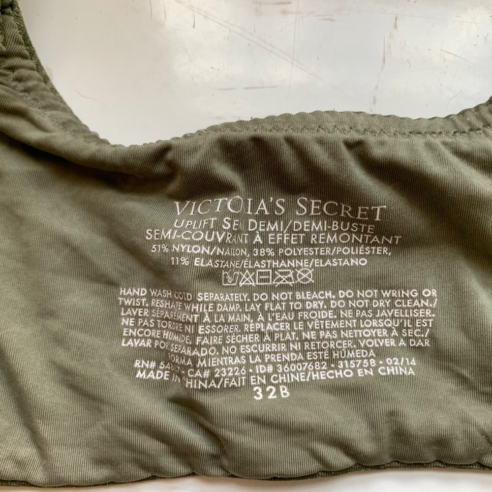 Victorias Secret Olive Green T-Shirt Bra - Picture 2 of 2
